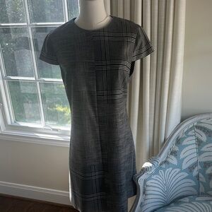 Alice + Olivia Black Plaid Mini Dress